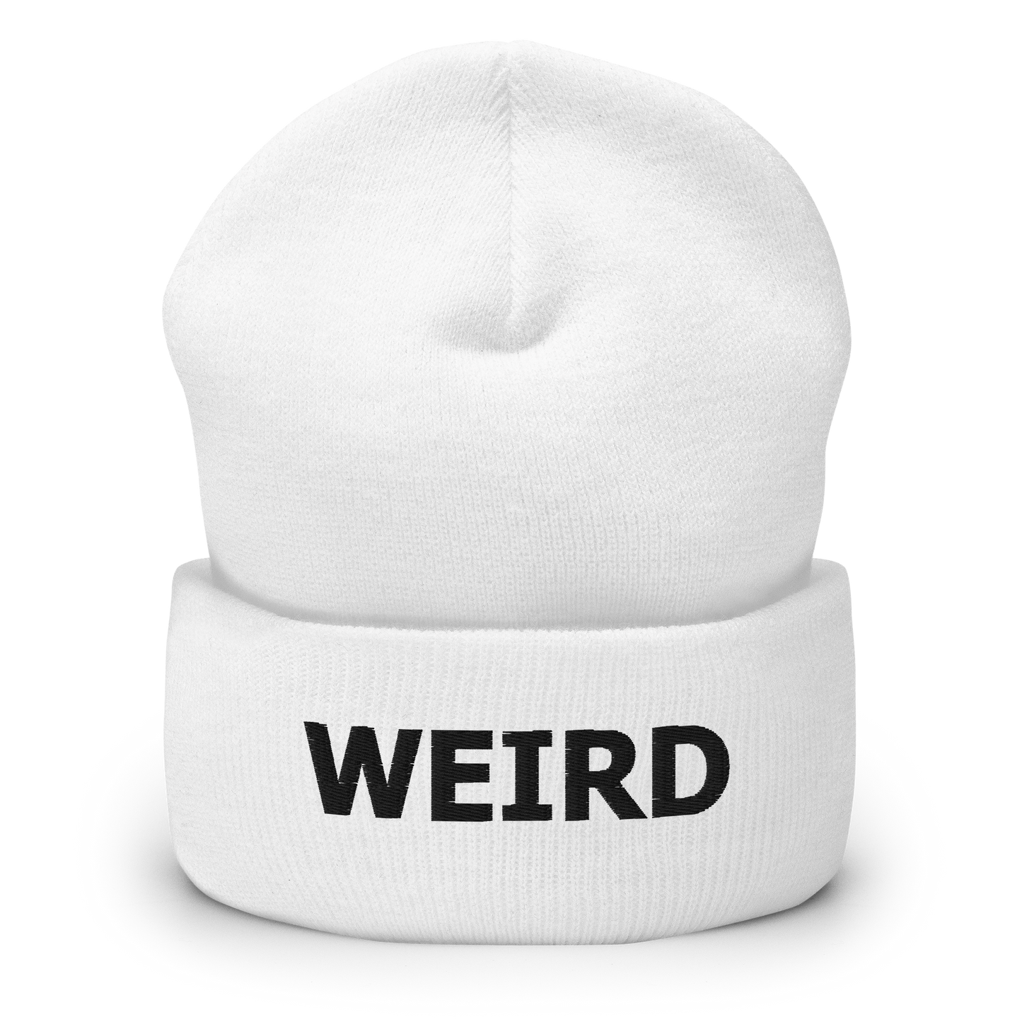 WEIRD Beanie (Black Threads)