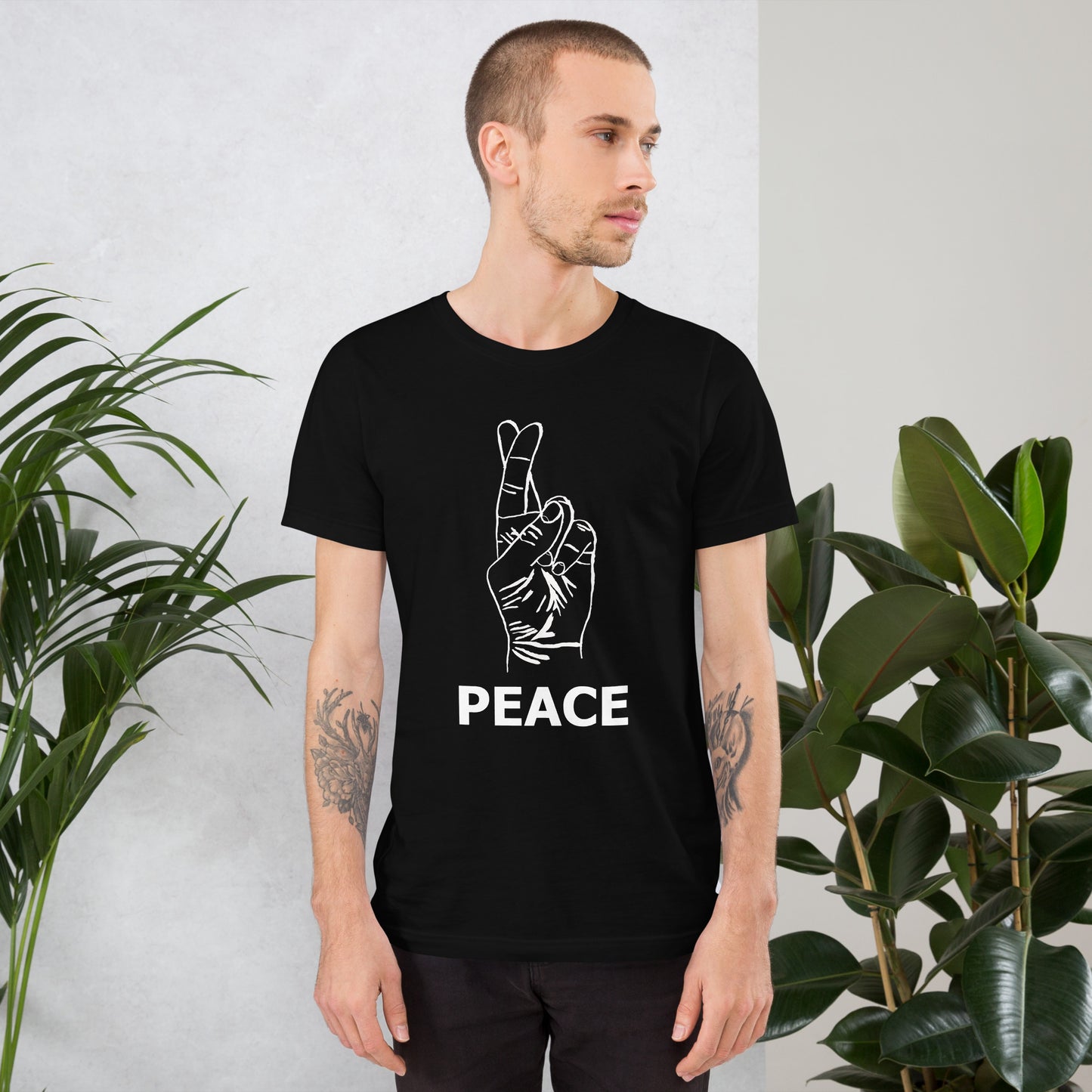 Peace Unisex t-shirt (White Ink)