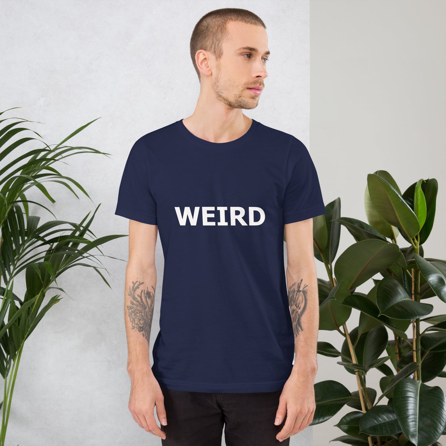 WEIRD Unisex t-shirt (White Text)