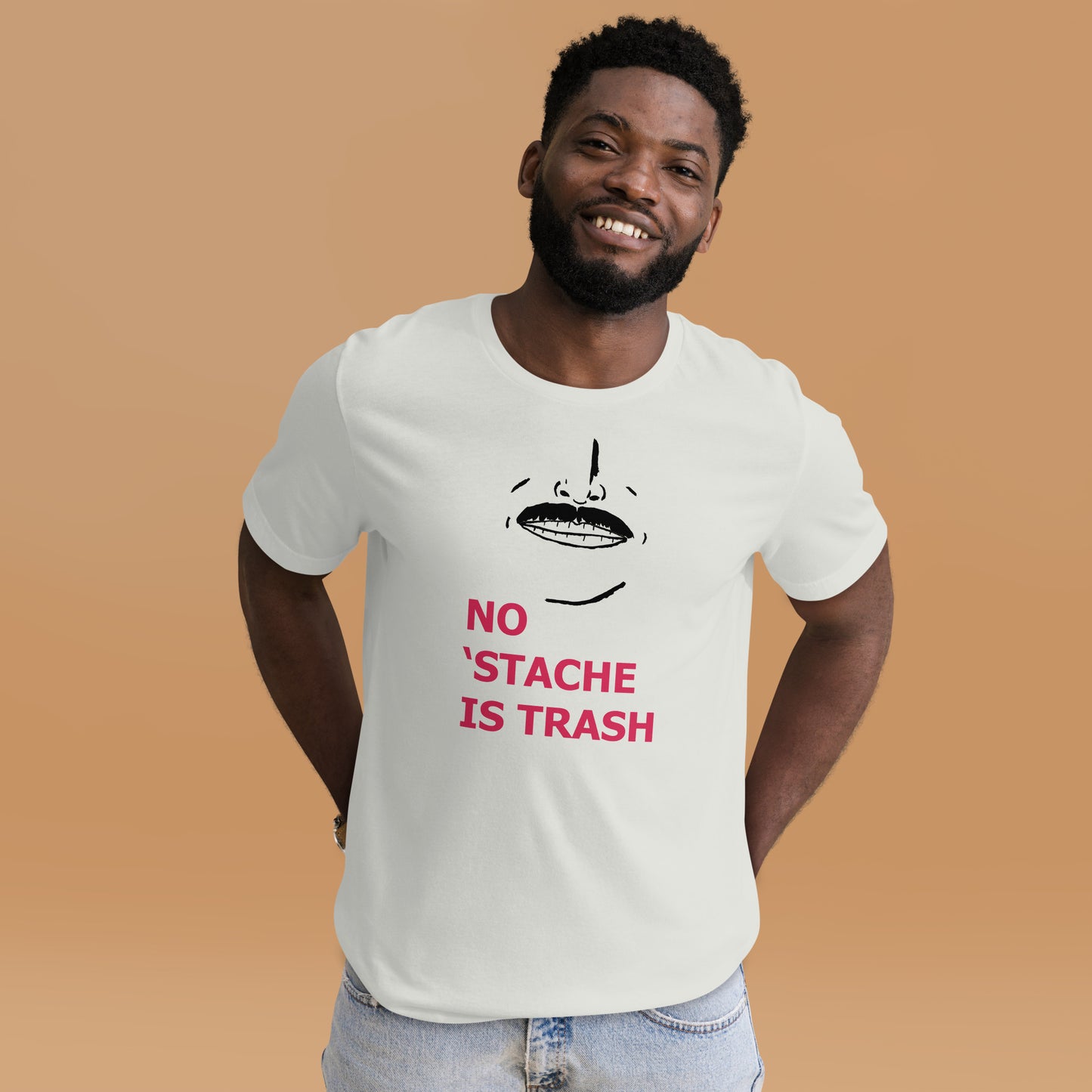 No 'Stache Is Trash (Medium) Unisex t-shirt