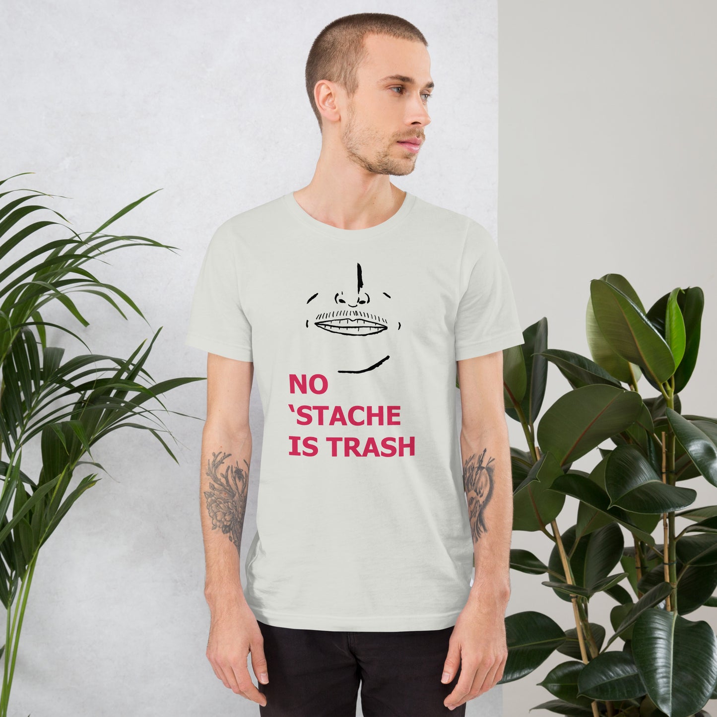 No 'Stache Is Trash (Wispy) Unisex t-shirt