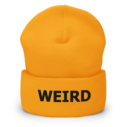 WEIRD Beanie (Black Threads)