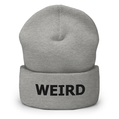 WEIRD Beanie (Black Threads)