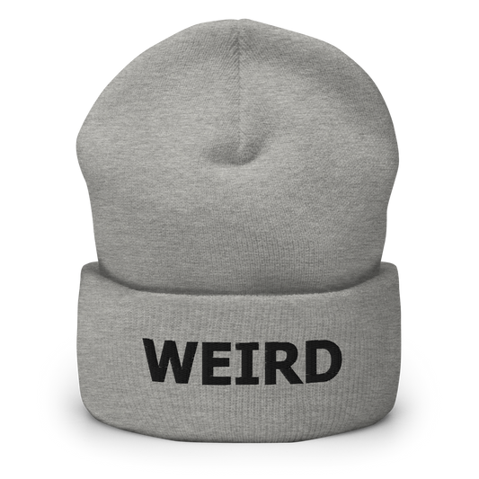 WEIRD Beanie (Black Threads)