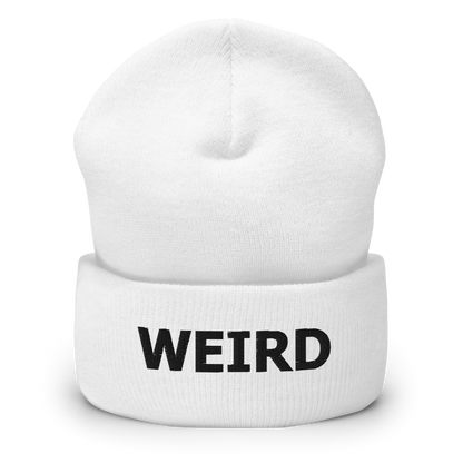 WEIRD Beanie (Black Threads)