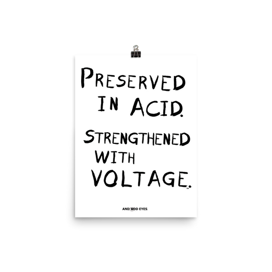 Preserved In Acid (Strengthened With Voltage) Poster