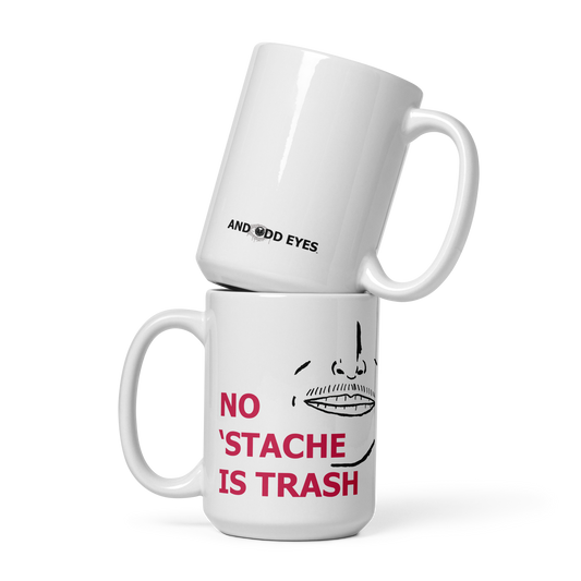No 'Stache Is Trash (Wispy) mug