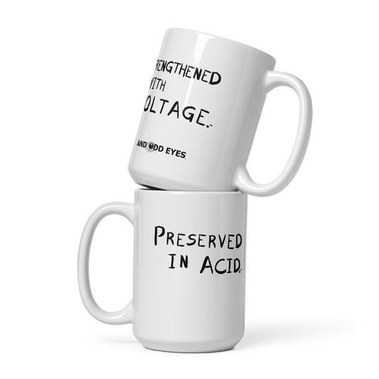 Preserved In Acid (Strengthened With Voltage) mug